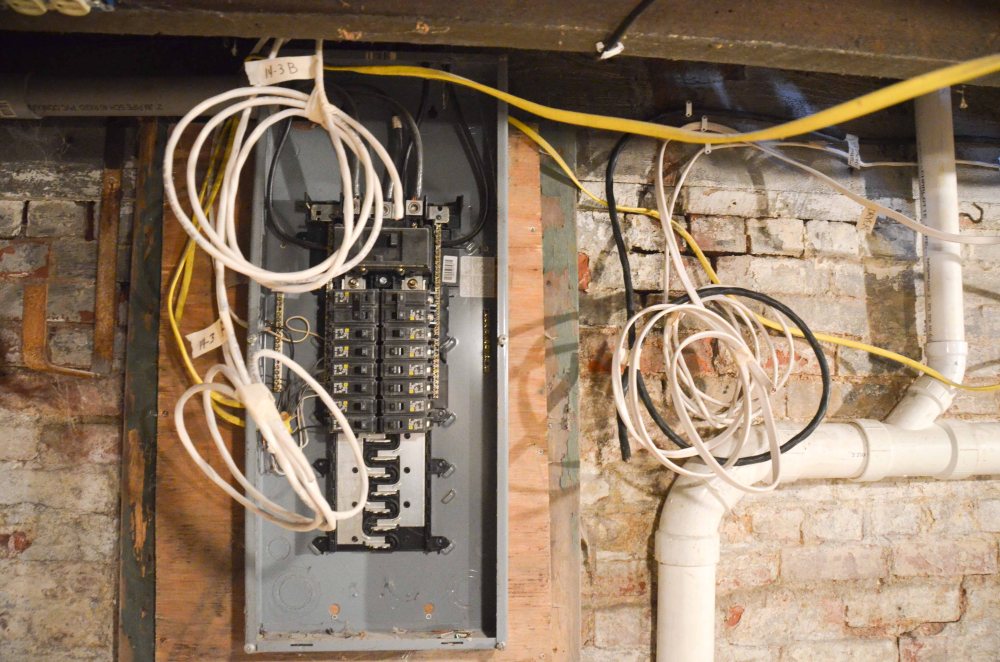service panel in the basement